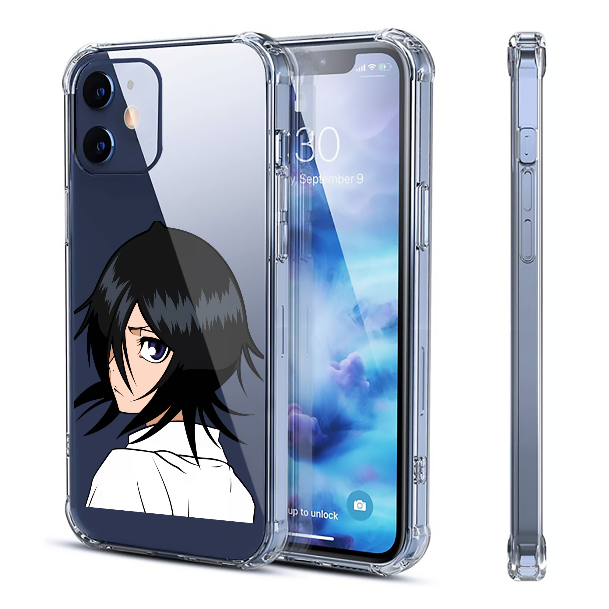 （画像用） ブリーチ 朽木ルキア BLEACH Kuchiki Rukia 【iPhone 12シリーズ対応】透明スマホケース（クリアソフトケース）